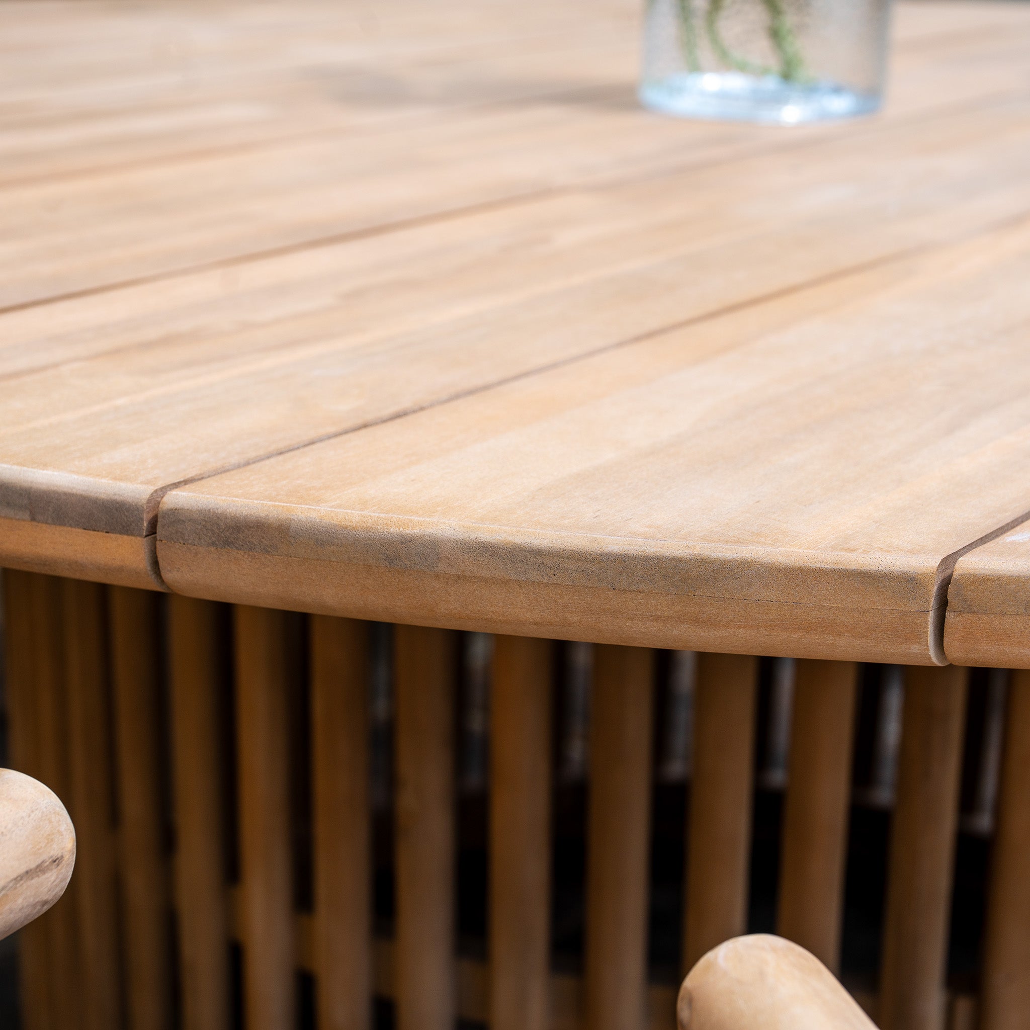 Paia 8 Seat Round Dining Set in Linen