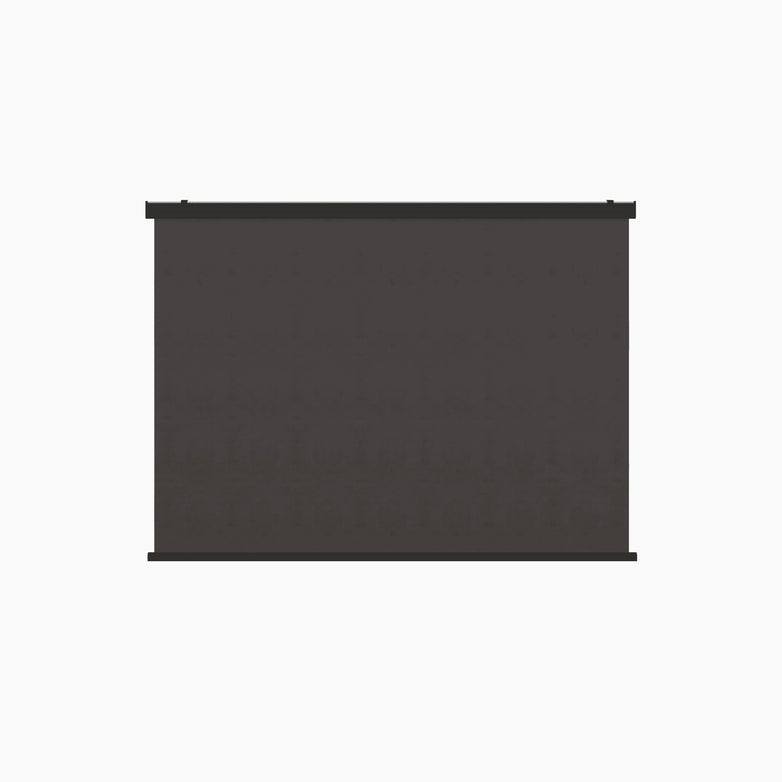 The sleek 1x - 3M Integrated Manual Side Blind in grey stands out against a pristine white background, ensuring seamless functionality. Ideal for the PergoSTET setup, it promises a top-notch visual experience.