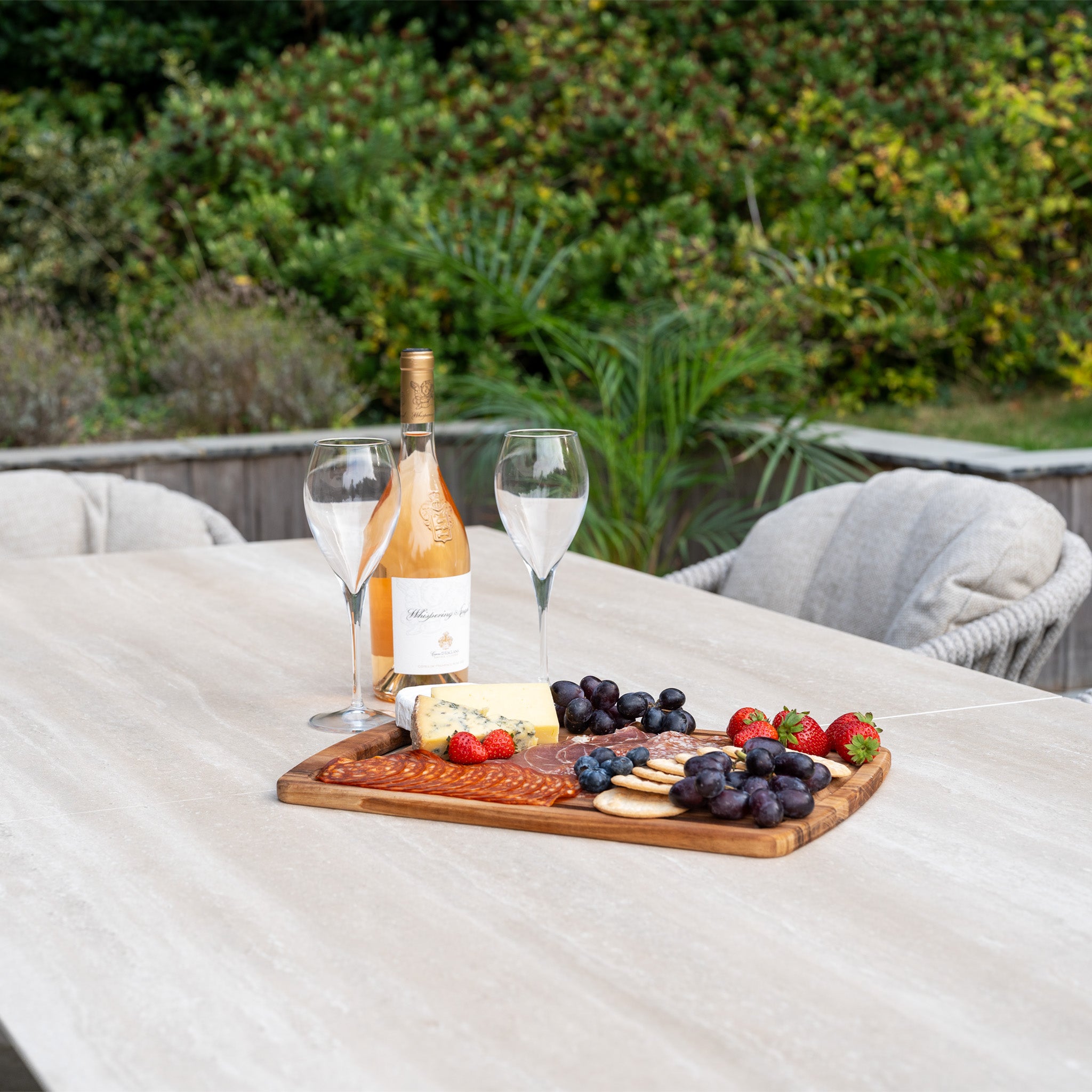 Pello 8 Seat Dining Set with Albatross Extending Table in Fawn