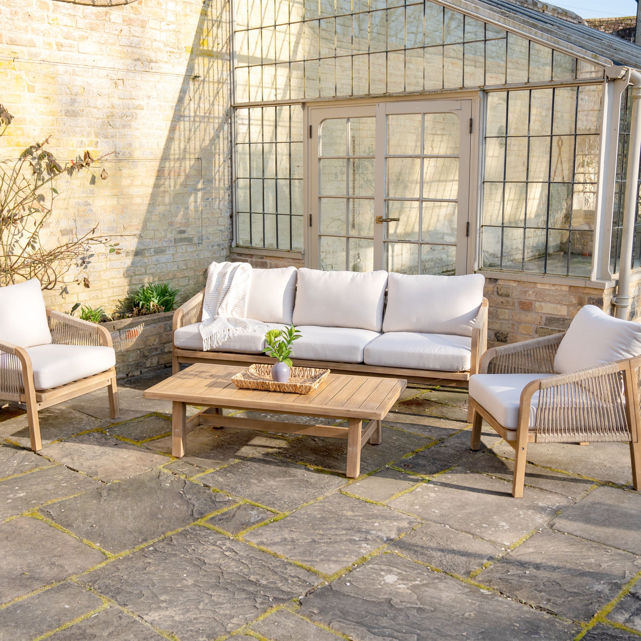 Quay 3 Seat Sofa Set in Linen