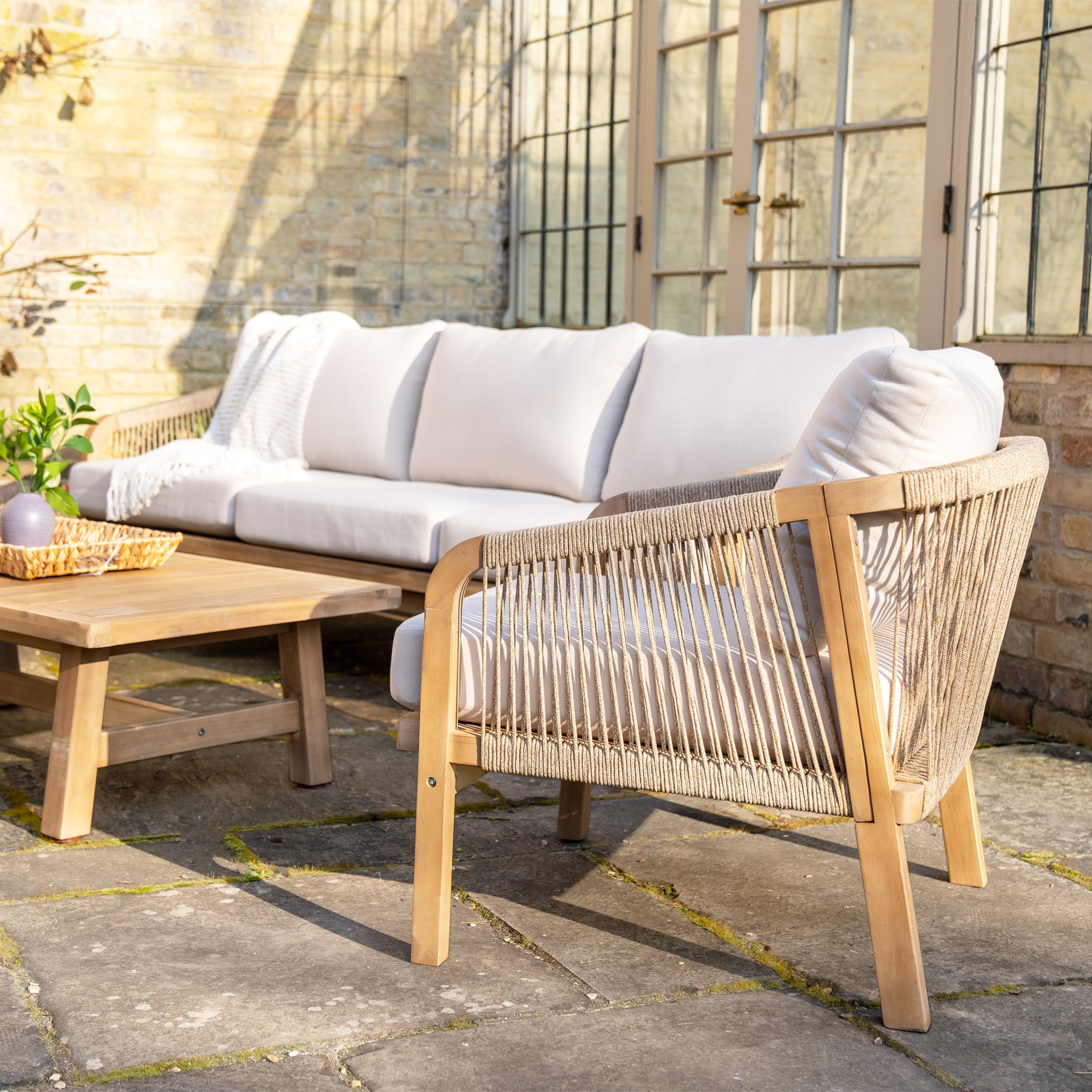 Quay 3 Seat Sofa Set in Linen