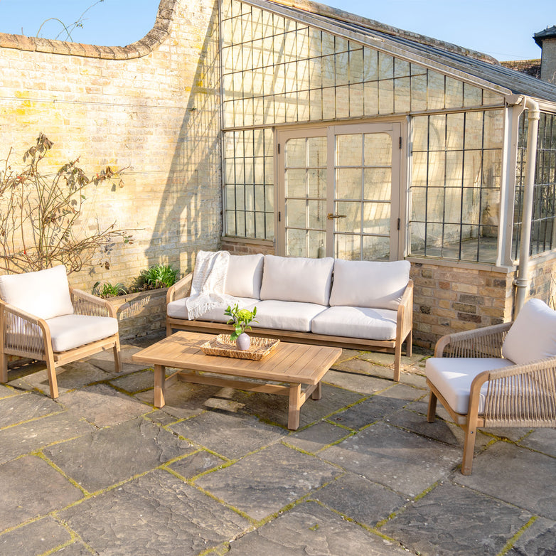 Quay 3 Seat Sofa Set in Linen