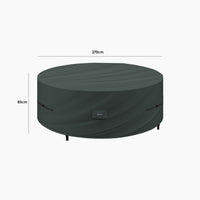 The Stormtex 6 Seat Round Dining Set Cover (270 x 85cm) is a waterproof, dark green cover for outdoor furniture, providing reliable all-weather protection.