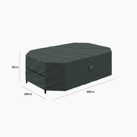 Safeguard your patio with the Stormtex 8 Seat Rectangular Dining Set Cover, sized 300 x 200 x 85cm, offering waterproof protection for your outdoor furniture.