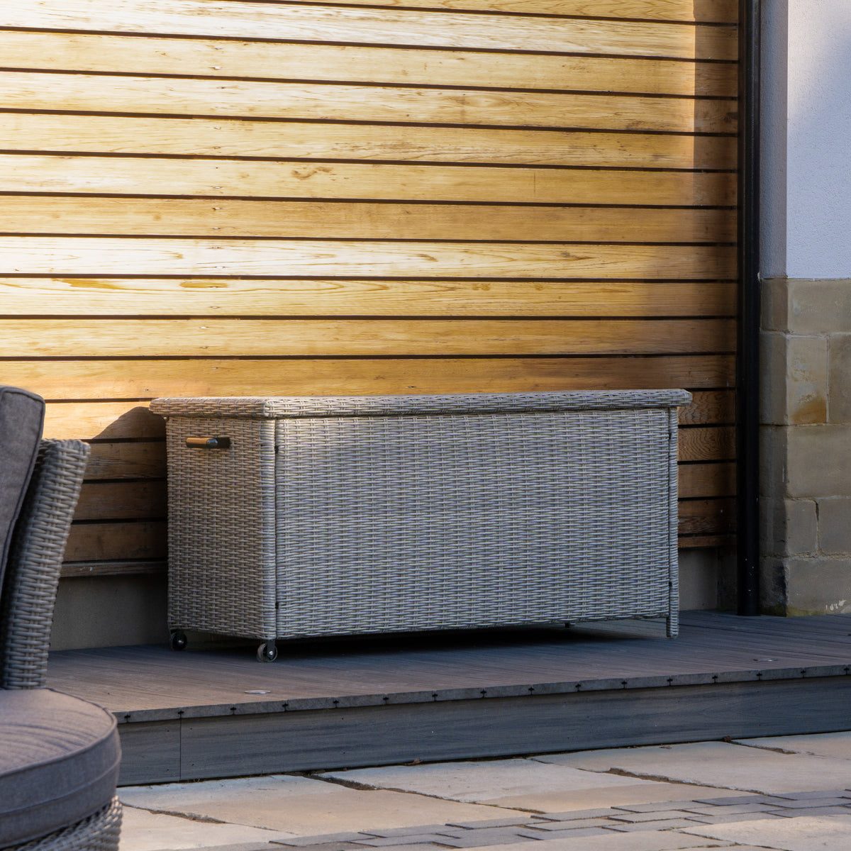 Pacific Lifestyle - Small Rattan Storage Box in Slate Grey