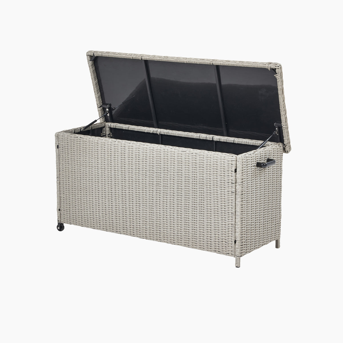 Pacific Lifestyle - Small Rattan Storage Box in Stone Grey