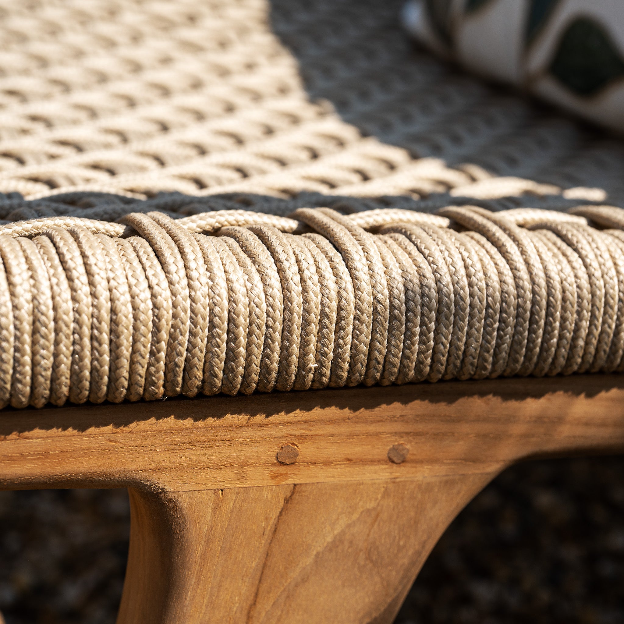 Sorrento Armchair with Ottoman in Taupe