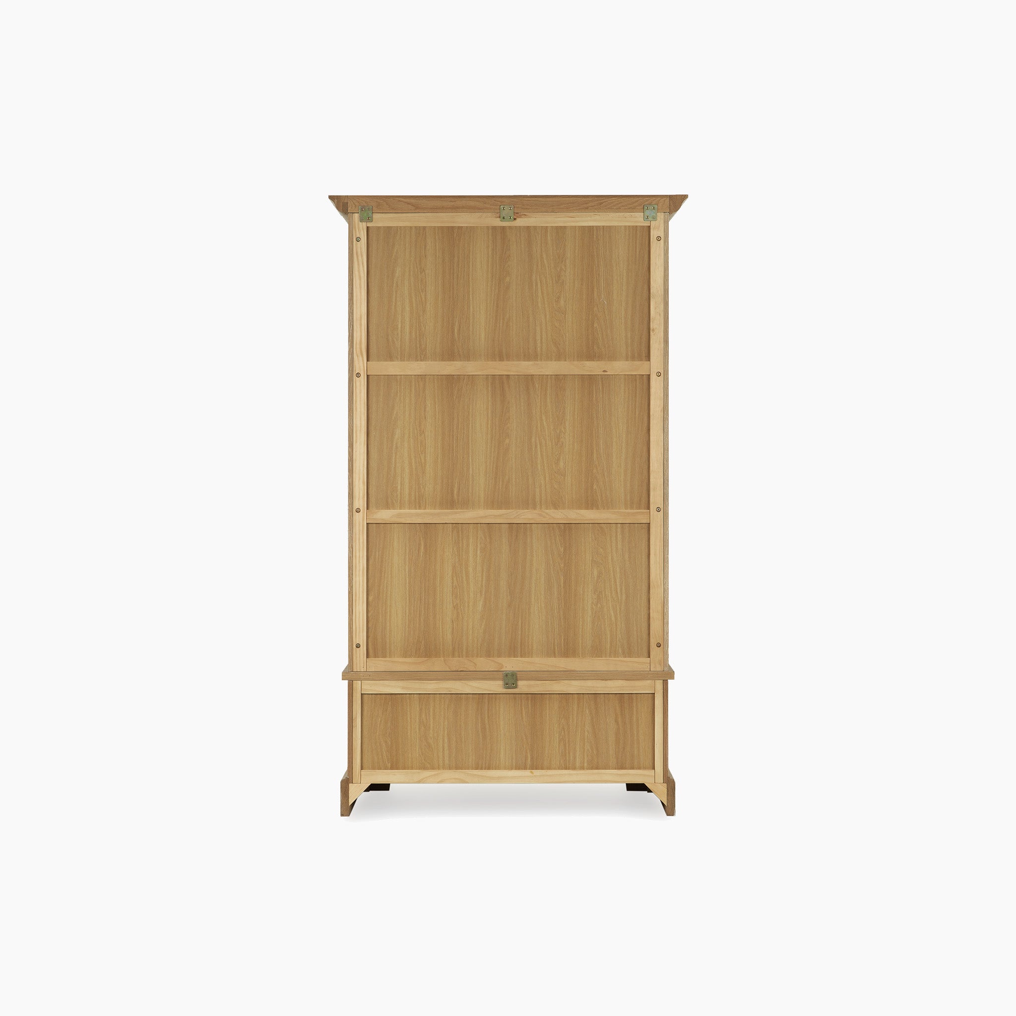 Amberley Double Wardrobe in Light Oak, designed to match solid oak bedroom furniture, features spacious double doors and a classic front-facing look.