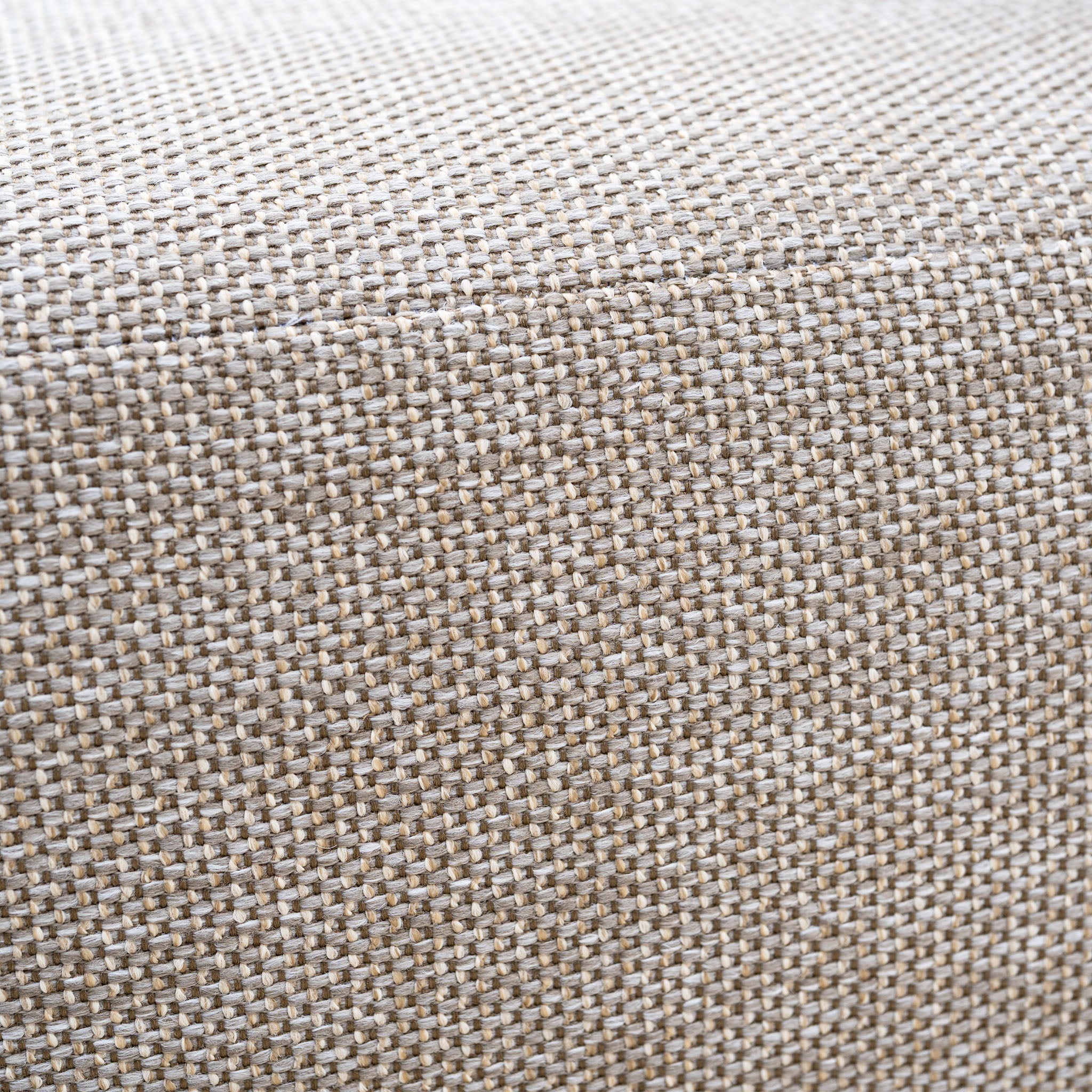 Close-up of beige woven fabric with a textured, grid-like pattern, ideal for the Tivoli 3 Seat Sofa Set with Marble Coffee Table in Fawn.