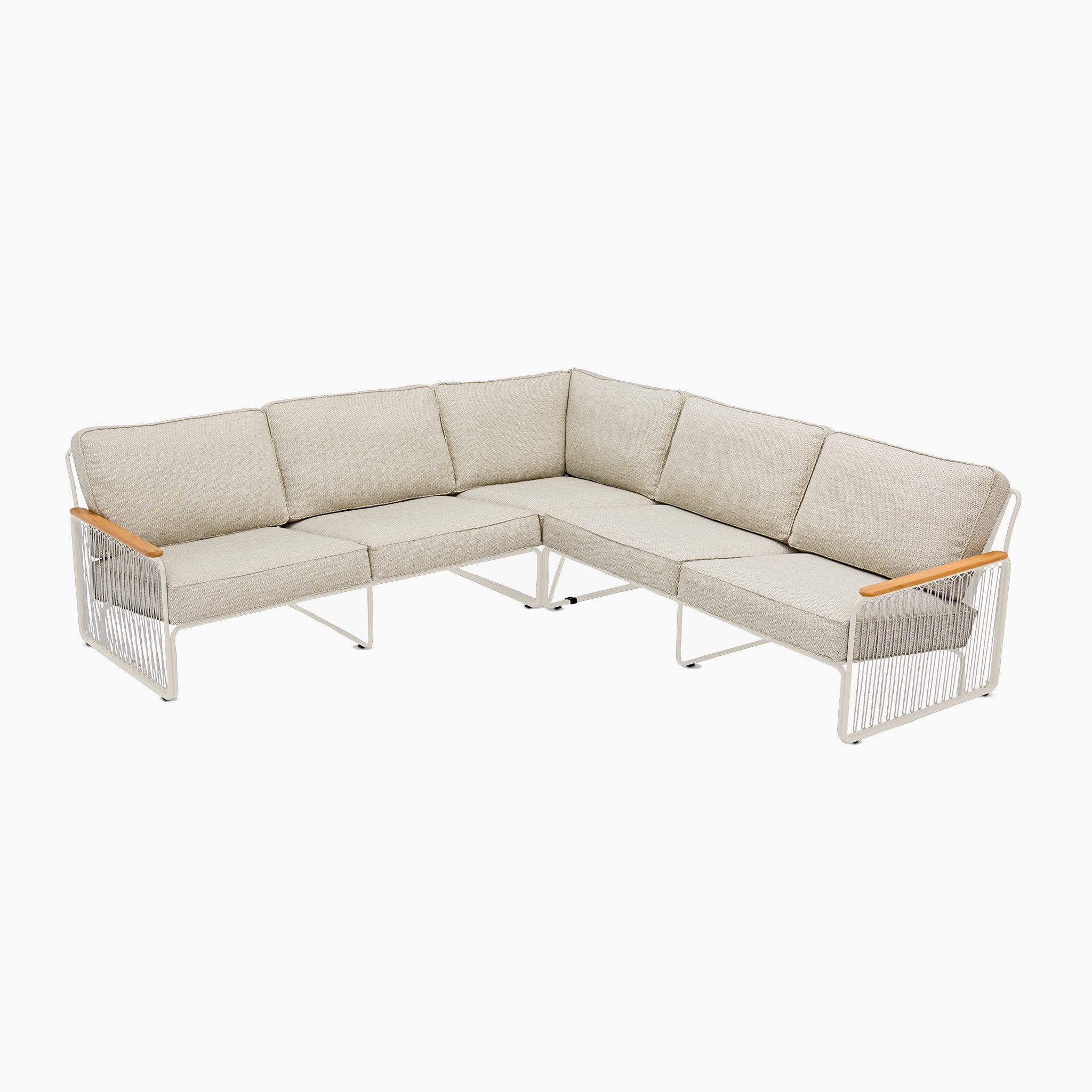 Riviera Luxury Outdoor Corner Group Set in Latte