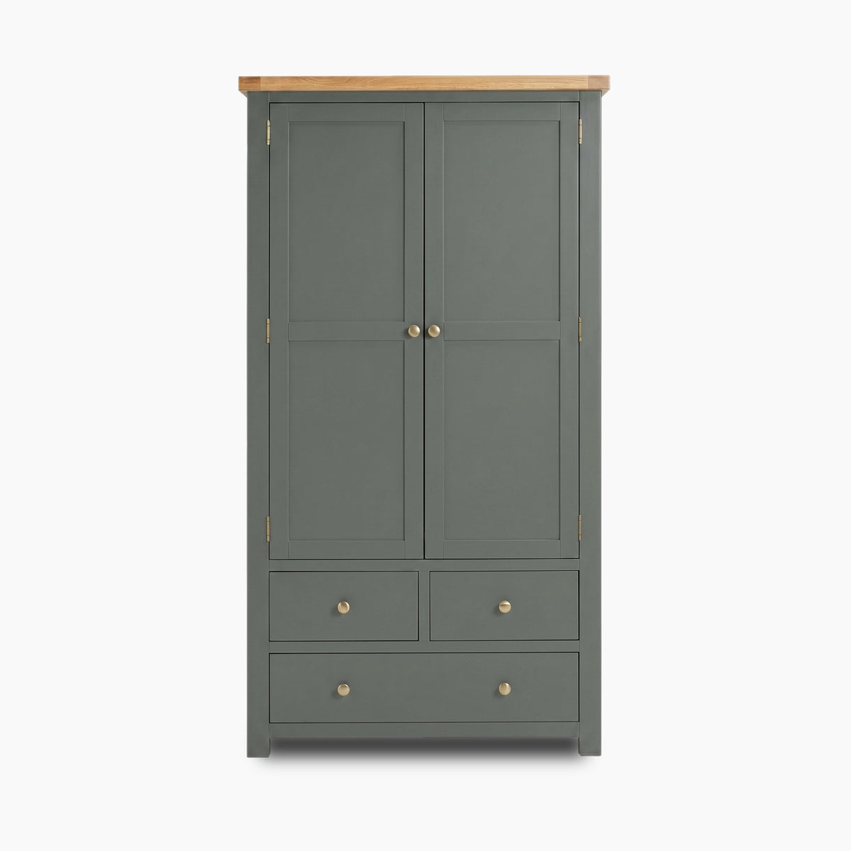 a grey cabinet with drawers