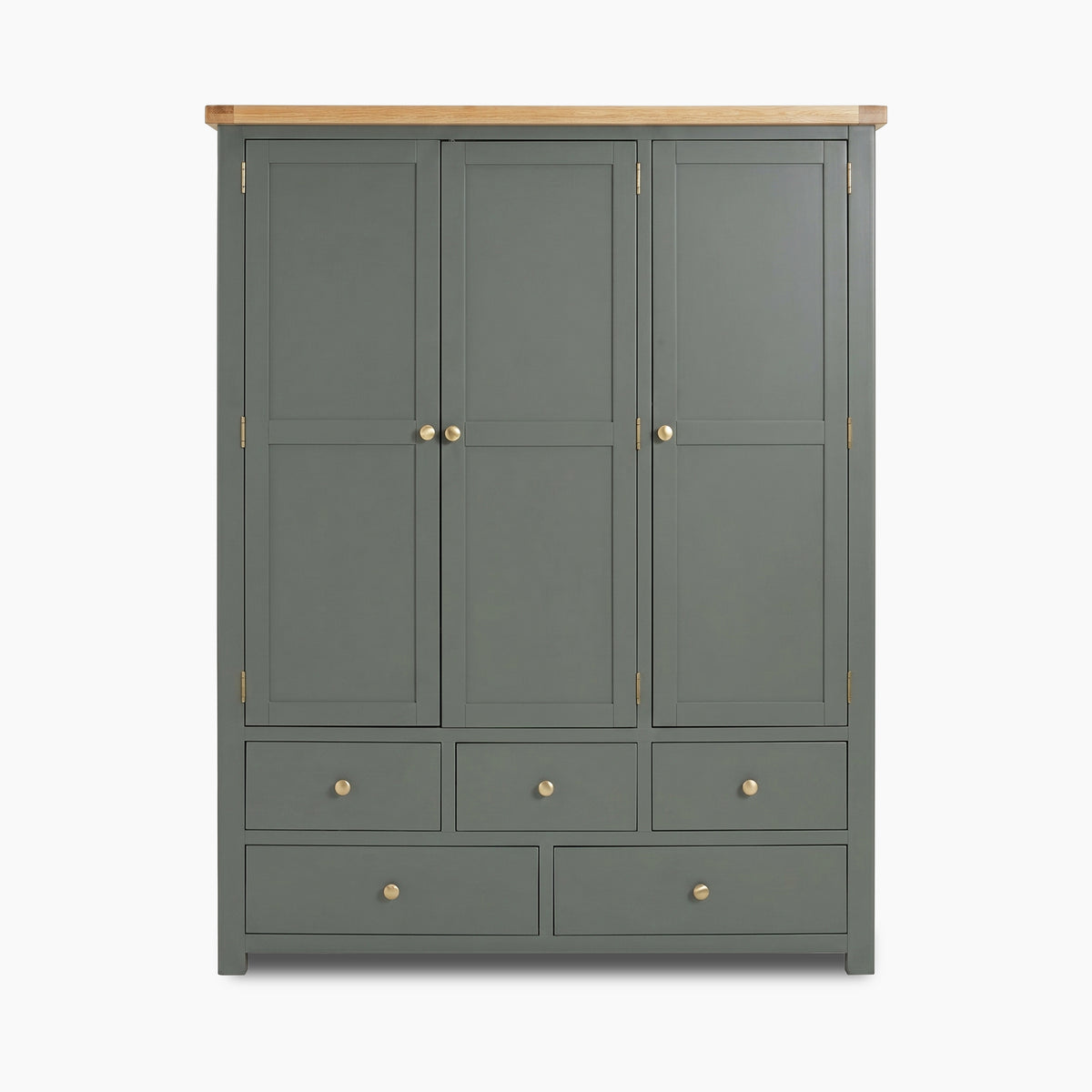 a grey cabinet with drawers