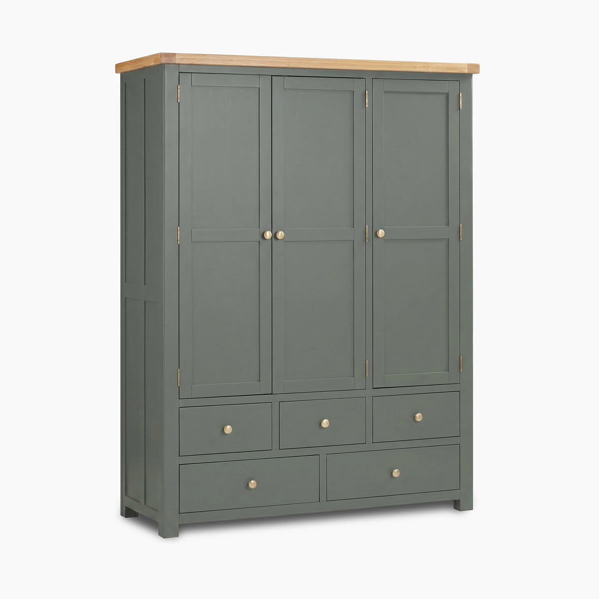 a grey cabinet with drawers