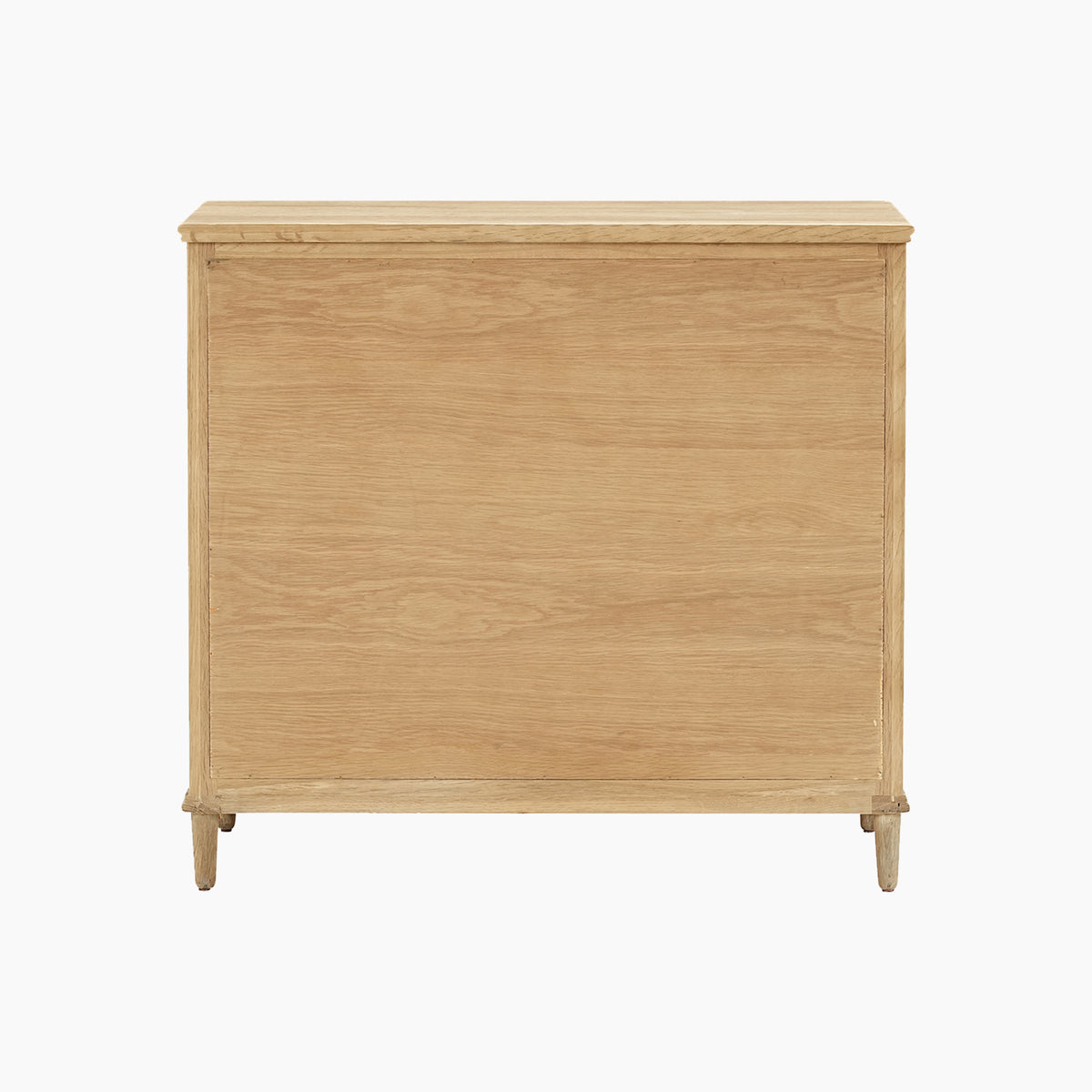 The Hadley Herringbone 2 Over 2 Chest of Drawers in Natural, featuring a plain front and a light wood finish, is photographed against a white background.