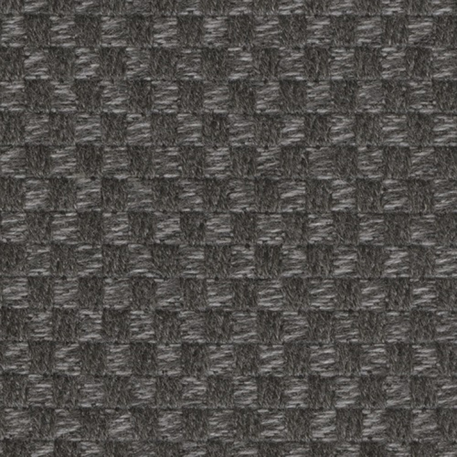 Close-up of the Agora Senda Grafito Medium Scatter Cushion (45cm x 45cm), featuring dark gray checkered, solution-dyed acrylic fabric—perfect for outdoor or garden use.