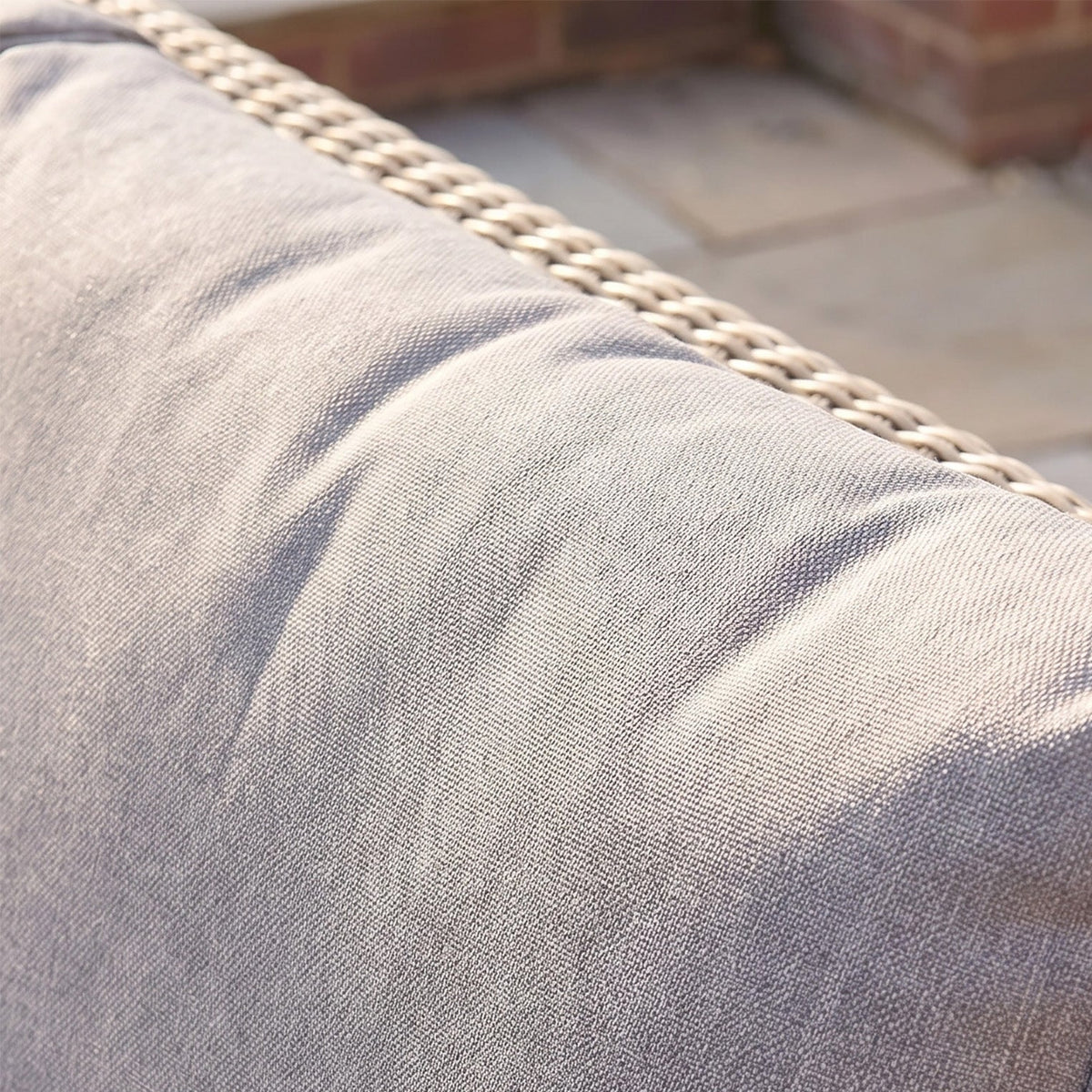 a close up of a couch