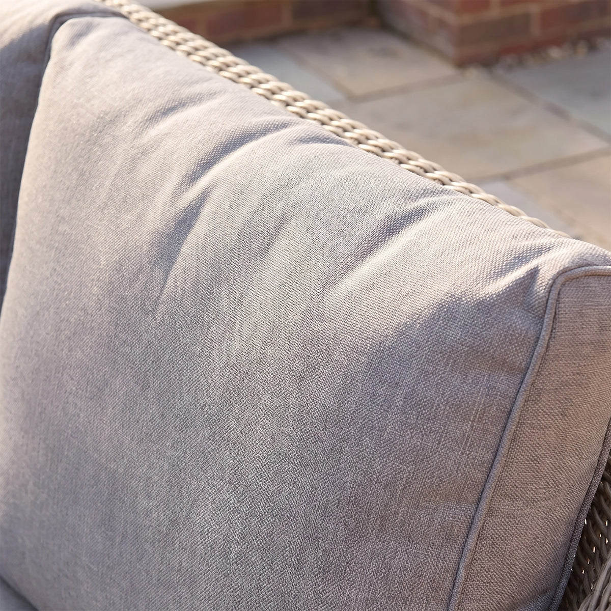 a close up of a couch