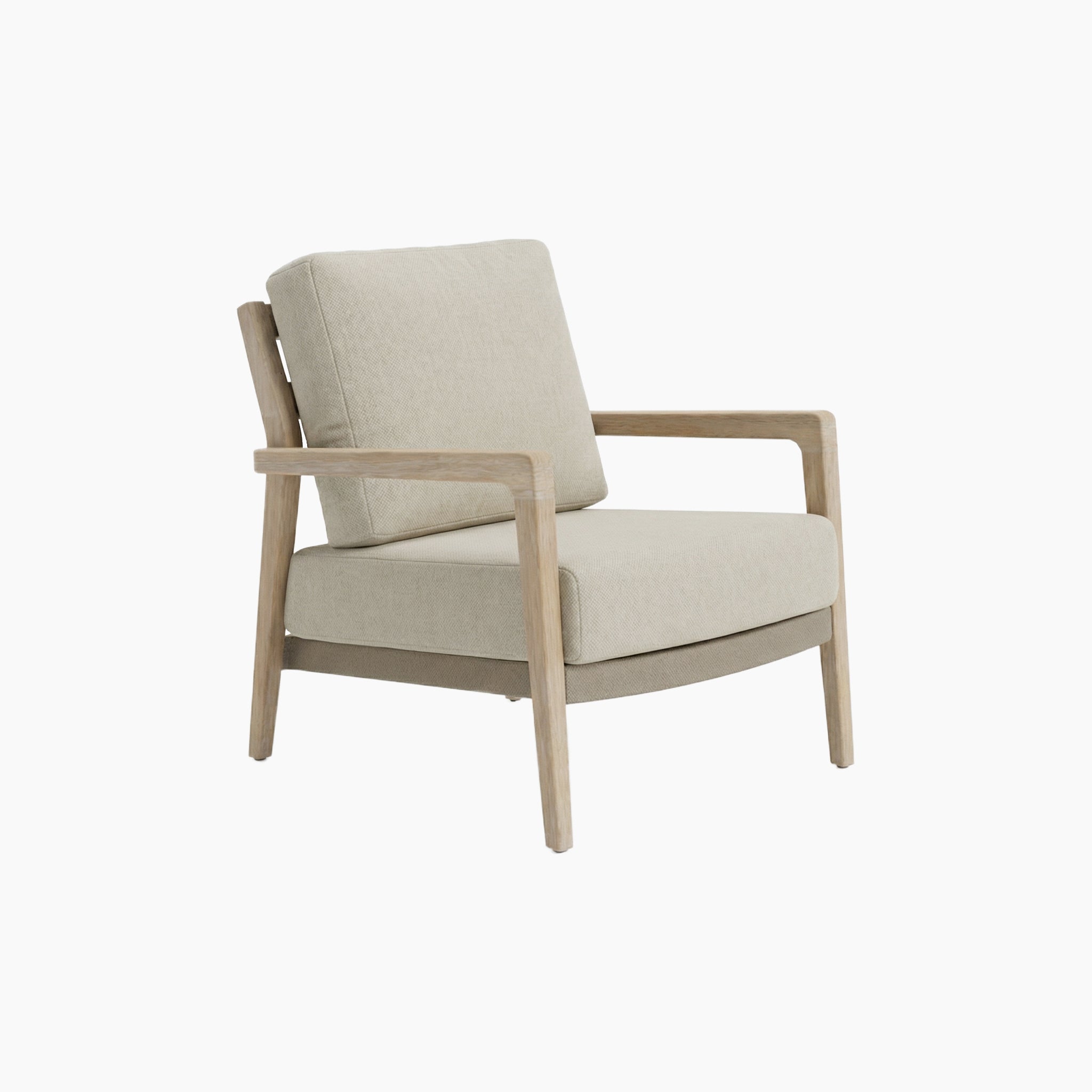 The Noah Corner Sofa Set with Armchair in Volga Grey, shown angled on a white background, features grey cushioning and a light wood frame—perfect for pairing with garden seating or teak outdoor furniture.