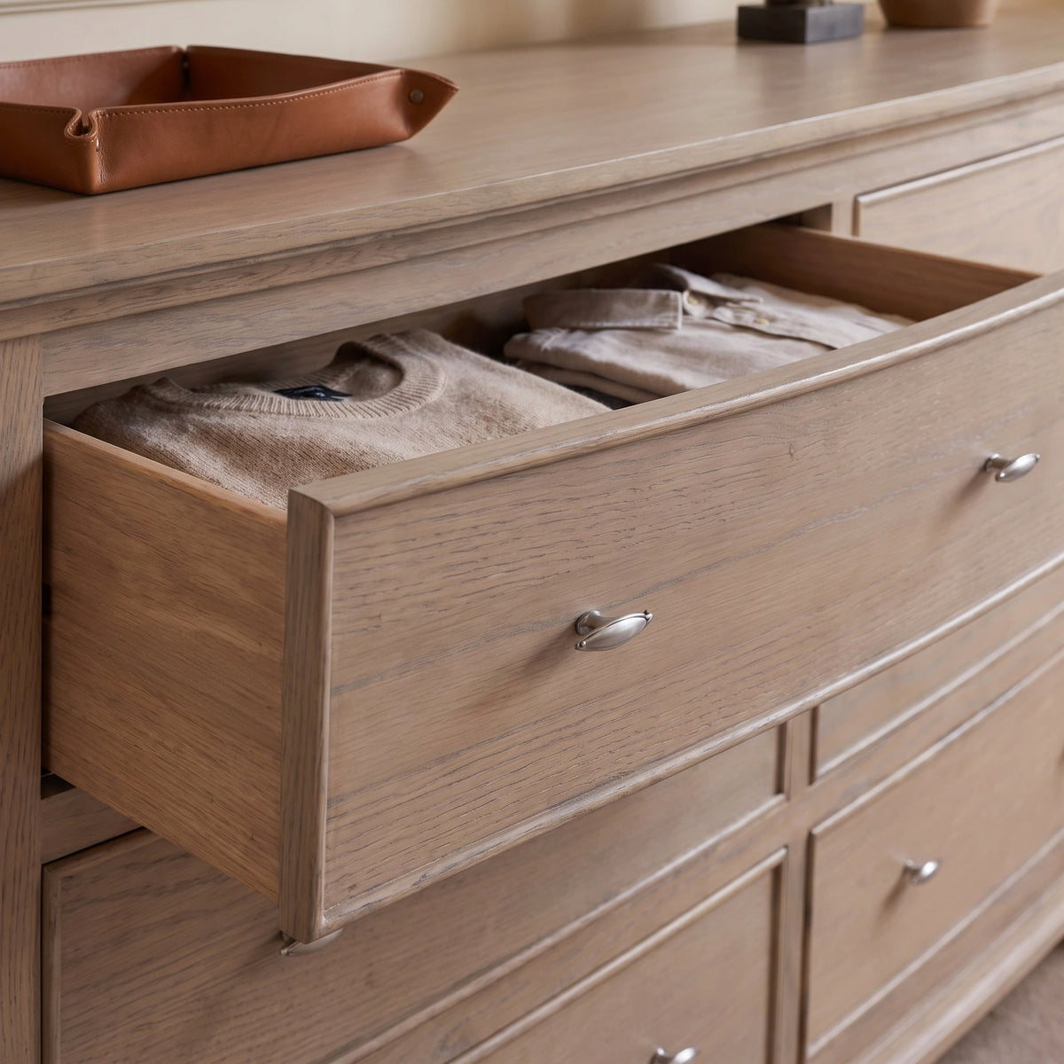a drawer with a shirt in it