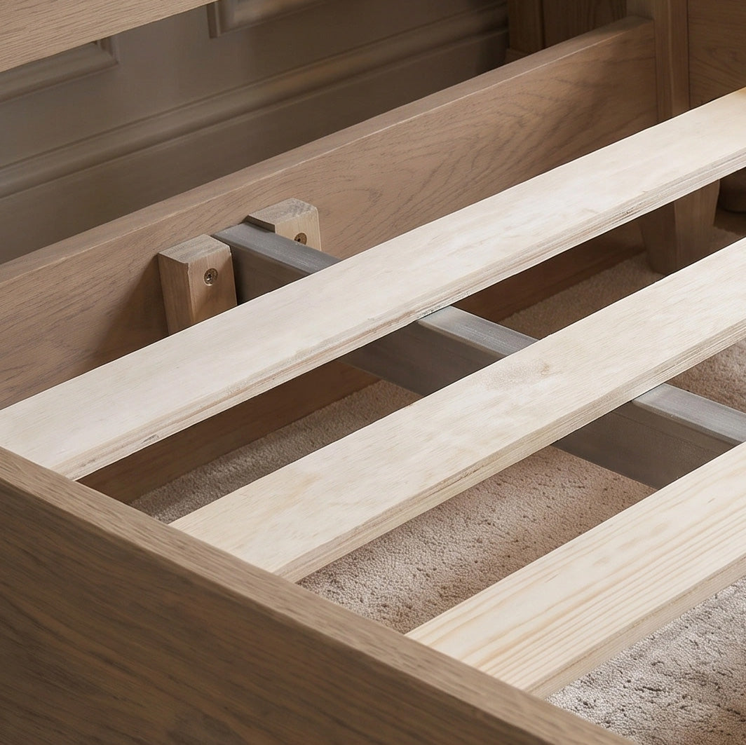 a wooden frame with a metal frame