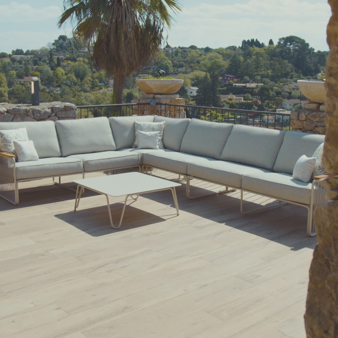 Riviera Luxury Outdoor Corner Group Set in Latte