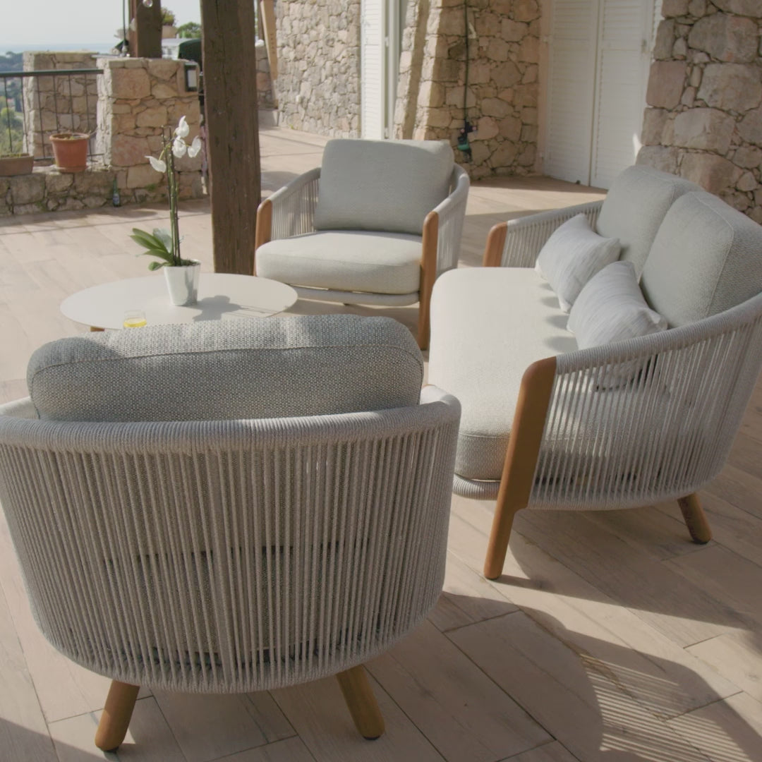 Merano 2 Seat Sofa Set and Coffee Tables in Latte