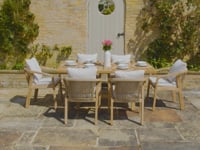 Quay 6 Seat Rectangular Dining Set in Linen