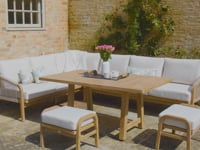 Quay Corner Dining Set in Linen