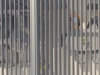 PergoSTET Deluxe 3m x 6m Rectangular Pergola with Motorised LED Louvres and 4 Manual Side Blinds in Grey