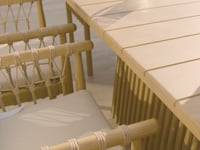 Paia 8 Seat Rectangular Dining Set in Linen