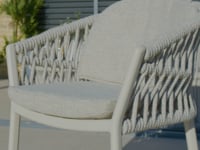 Pello 8 Seat Oval Dining Set with Ceramic Table in Fawn