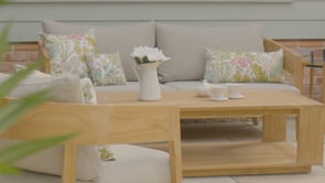Enna 3 Seat Sofa Set with Coffee Table in Fawn