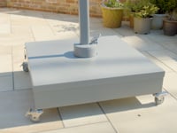 Fillable Metal Container Parasol Base with Wheels