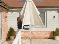 Zelos 3m x 2m Rectangular Parasol with LED Lighting in Cream
