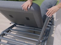 Alba 3 Seat Sofa with Sun Lounger Feature in Charcoal