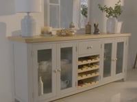 Burford Grand Sideboard with Wine Rack in Navy Blue