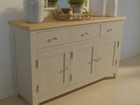 Burford Large 3 Door 3 Drawers Sideboard in Warm White