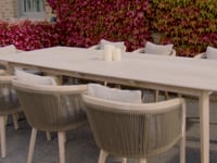 Evora 8 Seat Rectangular Dining Set in Mocha