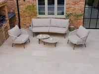 Sutera 3 Seat Sofa Set in Putty