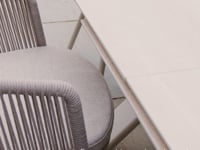 Dekota 8 Seat Oval Rope Dining Set with Albatross Extending Table in Charcoal