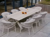 Pello 8 Seat Dining Set with Albatross Extending Table in Grey