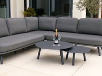 Dekota Corner Sofa Set in Charcoal