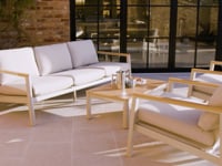 Cora 3 Seat Sofa Set in Latte