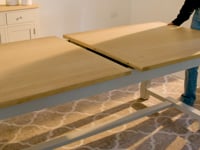 Burford 8 Seat Extending Dining Set with Spindleback Dining and Armchairs in Warm White