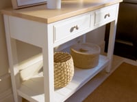 Amberley 2 Drawers Console Table in Warm White