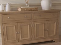 Amberley Large 4 Door 2 Drawers Sideboard in Warm White