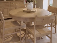 Amberley 4-6 Seater Round Extending Dining Table in Light Oak