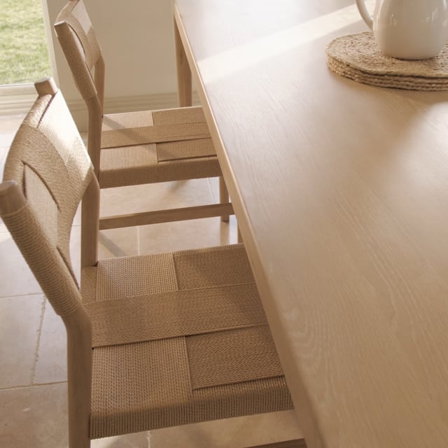 Marlow 8 Seat Dining Set in Light Oak
