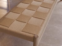 Marlow 8 Seat Dining Set with Woven Benches in Light Oak