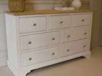Amberley 3 Over 4 Chest of Drawers in Warm White
